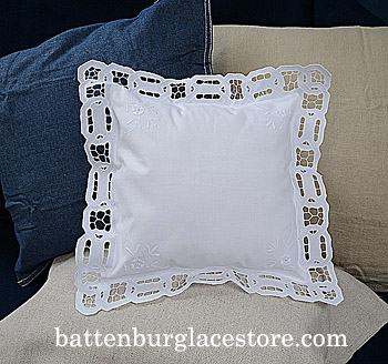 Baby Square Pillow Sham. Dynasty Design Embroidery.12x12 SQ. - Click Image to Close